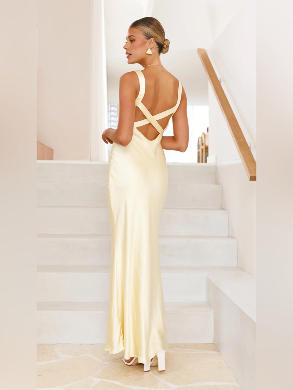 NWT Billy J Andie Maxi Dress - Yellow - Picture 4 of 5